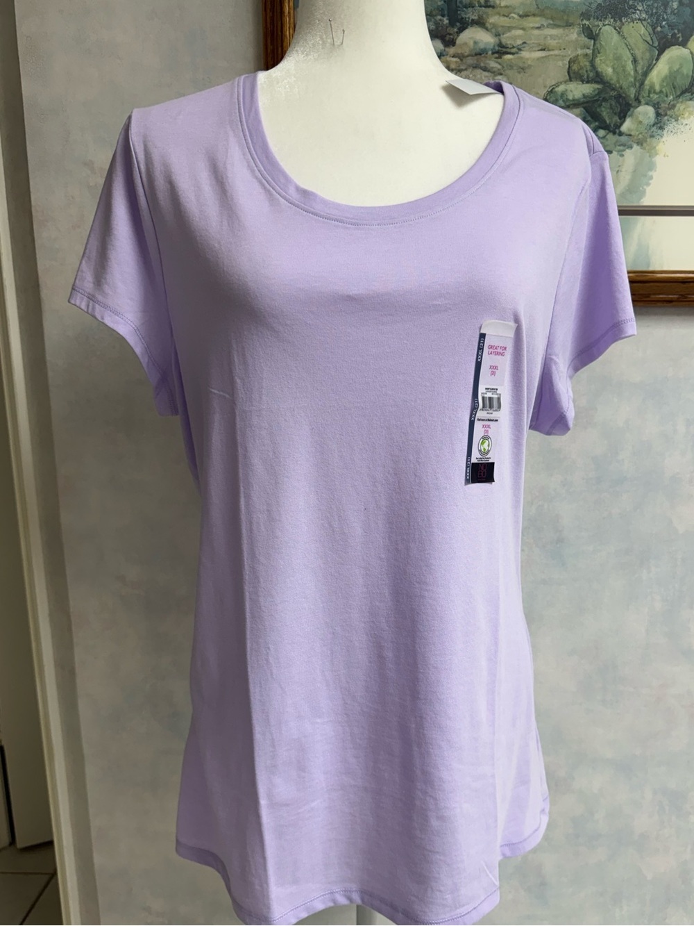 Lilac, Soft, Short Sleeve Performance Tee w/Stretch 1/$10 or 2/$15 NWT - XXXL - Picture 3 of 10